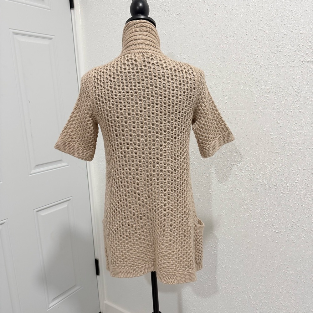 Banana Republic wool alpaca blend Tan Open-Front Cardigan S - Picture 5 of 8
